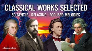 50 Classical Works Selected  Gentle Relaxing Focused Melodies [upl. by Schiro684]