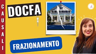 Frazionamento unità immobiliare  Causale DOCFA [upl. by Kissiah]