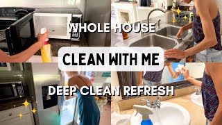 DEEP CLEAN WITH ME  May reset and whole house refresh kitchen bathrooms vacuuming groceries [upl. by Aerbua]