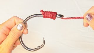 EASY How to Snell a Hook  How to Tie a Hook to Fishing Line [upl. by Lohner]