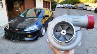 I HAVE A BOOSTED K20 NOW😈 RSX Kraftwerks Supercharger Install [upl. by Asfah74]