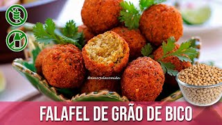 FALAFEL DE GRÃO DE BICO VEGANO [upl. by Nilkcaj]