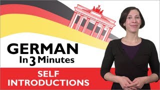 Learn German  German in Three Minutes  How to Introduce Yourself in German [upl. by Zahavi343]