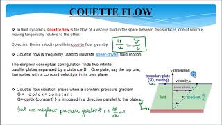 FM T43 Basic Equations of fluid flow Couette Flow [upl. by Nylesoj868]