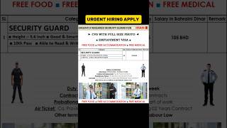 Bahrain 🇧🇭 Jobs Vaccancy today ● Security Guards 💂‍♂️ Jobs ● bahrainjob job jobs jobsearch fyp [upl. by Esyak223]