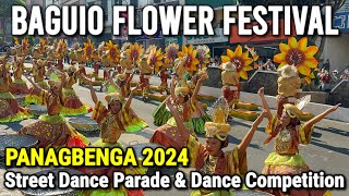 Panagbenga 2024 Grand Street Parade in Baguio City Lower Session Road View  Dance Competition [upl. by Elden797]