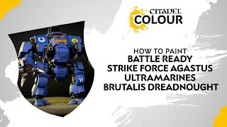 How to Paint Battle Ready Strike Force Agastus  Ultramarines Brutalis Dreadnought [upl. by Cirdahc]