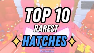 🍀TOP 10 LUCKIEST HATCHES IN PET SIMULATOR 99 🍀 [upl. by Noah]