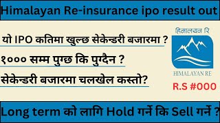 Himalayan Reinsurance Ipo Result Published [upl. by Mercier]