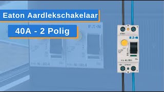 Eaton 40A Aardlekschakelaar 2 Polig 1PN 003mA  Bedraad voor montage naast InstallatieAutomaten [upl. by Eran]