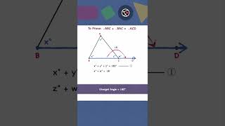 Proof The exterior angle of a triangle is equal to the sum of the two non adjacent interior angles [upl. by Mariette]