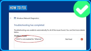 How to Fix Dhcp is Not Enabled for Ethernet in Windows 1011 [upl. by Hung442]