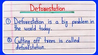 10 lines on Deforestation in English  Deforestation essay in English  Essay on Deforestation [upl. by Kirby]