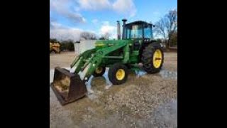 John Deere 4440 W JD 725 Loader [upl. by Htrow538]