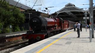 5972 Olton Hall as Hogwarts castle departing Preston 7th July 2014 [upl. by Cod]