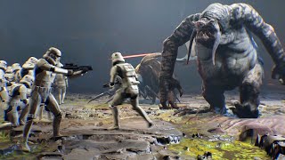 Stormtroopers vs Creatures  STAR WARS JEDI FALLEN ORDER NPC Wars [upl. by Nima739]