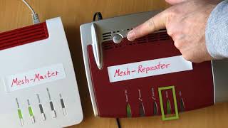 Mesh FRITZBox als Repeater an FRITZBox per WLAN anschließen [upl. by Aidualc960]