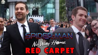 Spider Man No Way Home Tobey Maguire amp Andrew Garfield Red Carpet [upl. by Knutson950]