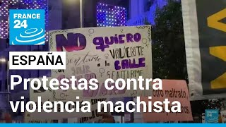 Madrid protesta en contra de la violencia contra las mujeres [upl. by Erlinna]