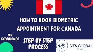 How to book Biometrics appointment for Canada  Step by Step process [upl. by Ghassan]