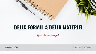 Delik Formil amp Delik Materiel Apa sih bedanya [upl. by Simsar]