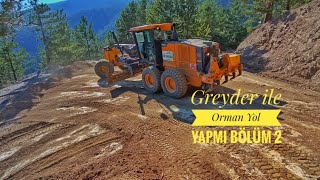 Greyder ile Orman Yol Yapmı Bölüm 2Forest Road Construction with Grader Part 2 keşfet greyder [upl. by Acemaj]