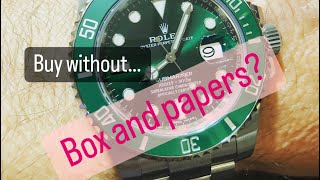 Should Jeff buy a Rolex Submariner Hulk with NO box and papers [upl. by Dugas968]