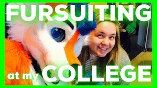 FURSUITING to my COLLEGE CLASSES [upl. by Zennie]