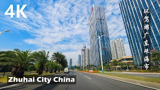 Driving downtown in ​Zhuhai China  A livable coastal city adjacent to Macao 4K [upl. by Nueoras]