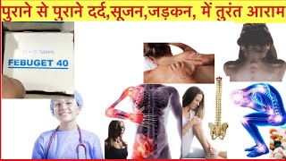 Febuget 40mg Tablet Full Information In Hindi  Uses  Side effects  Dosage [upl. by Aniroc802]