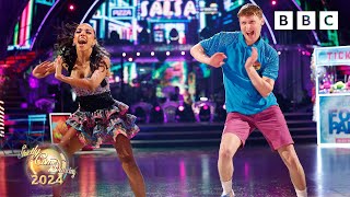 Jamie Borthwick amp Michelle Tsiakkas Salsa to Danza Kuduro by Don Omar amp Lucenzo ✨ BBC Strictly 2024 [upl. by Ahsitul]