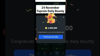 24 November Tapcoin Daily Bounty Combo Card Tapcoin Daily Combo Card  Tapcoin Daily Activity [upl. by Nalat922]