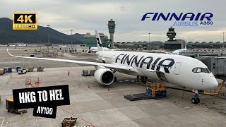 FINNAIR A350900 AY100 Economy Class  Hong Kong to Helsinki Finland 4K [upl. by Anura]