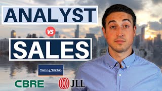 Analyst vs Sales Roles in CRE Where To Start [upl. by Elocim]