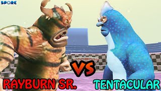 Rayburn Sr vs Tentacular  Cartoon Arena S3E5  SPORE [upl. by Mahan282]