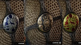 God of War Ragnarok  All Attachments Showcase Knobs Grips Pommels Handles Hinds Ronds [upl. by Doralyn]