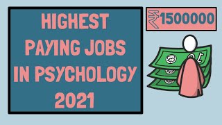 HIGHEST PAYING PSYCHOLOGY CAREERS IN INDIA WITH SALARIES  Psychology career options in India [upl. by Lan]