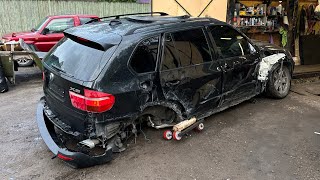 Рискнул и Купил BMW X5 после ДТП столба и отбойника восстанавливаем и оживляем [upl. by Yendic]