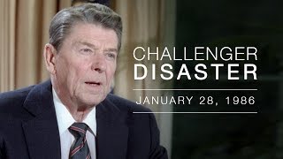 Challenger President Reagans Challenger Disaster Speech  12886 [upl. by Nonnahs]