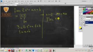 Calcula a y b dado punto y pendiente tangente punto Matemáticas 1º Bach Academia Usero [upl. by Alaj]