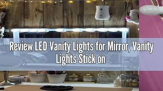 Review LED Vanity Lights for Mirror Vanity Lights Stick on with 10 Dimmable Bulbs 3000K 4000K 6500 [upl. by Zebapda986]