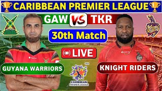 CPL Live Match Today Guyana Amazon Warriors vs Trinbago Knight Riders  Cricket WatchAlong [upl. by Anilac]