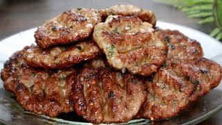 طبخ أسهل وأسرع وصفة كفته كباب بدون فرن مع الصوصات kofta kebab has never been so easy and delicious [upl. by Ahsyia]