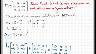 Eigenvectors of a 3x3 matrix [upl. by Amik257]