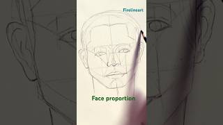 How to get PERFECT Face Proportions Drawing shorts shorts short youtubeshorts shortvideo art [upl. by Nyret]