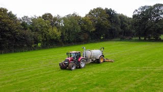 SLURRY SPREADING IN OCTOBER 2023  Case Puma 175 amp Joskin 2500 Gallon amp Trailin Shoe Ireland [upl. by Arlynne]