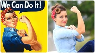 Rosie the Riveter  Halloween Hairstyles [upl. by Merv]