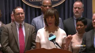 Mayor Pugh Offers First Transition Report February 24 2017 [upl. by Gamali]