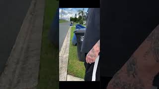 Enraged tattooed white liberal attempts to assault black Trump door to door canvasser canvassing [upl. by Marianne417]