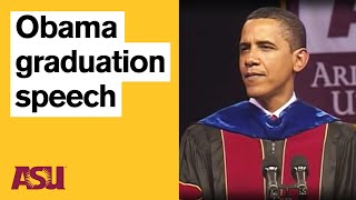 Barack Obama graduation speech Arizona State University ASU [upl. by Sixel]